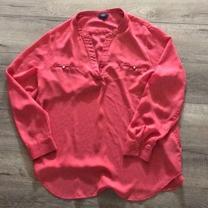 XXLpink/orange  Blouse Long Sleeve